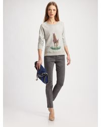 Stella McCartney | Gray Horse Print Sweatshirt | Lyst