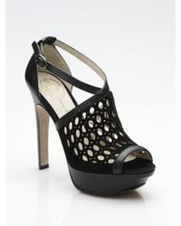 House of Harlow 1960 | Black Peep-toe Sandals | Lyst