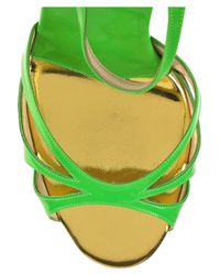 Christian louboutin Noeudette 100 Patent Sandals in Green | Lyst  