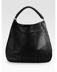 Bottega Veneta | Black Cervo Hobo | Lyst