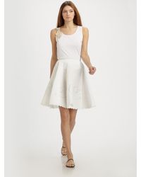 Behnaz Sarafpour | White Silk Taffeta Wrap Skirt | Lyst