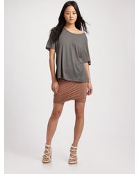 T By Alexander Wang | Green Criss-cross Back Tee | Lyst