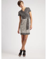 Weekend by Maxmara | Black Emilia Silk/cotton Mock-wrap Dress | Lyst