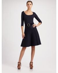 Ralph Lauren Black Label | Blue Silk Knit Circle Skirt | Lyst