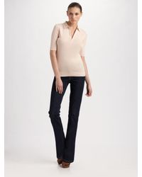 Ralph Lauren Black Label | Pink Cotton Elbow Sleeve Polo | Lyst