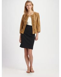Tory Burch | Black Colchi Double-knit Skirt | Lyst