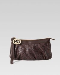 Gucci | Brown New Britt Wristlet | Lyst