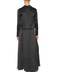 Pas Pour Toi | Black Washed Satin Dress | Lyst
