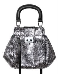 Pauric Sweeney | Metallic Shiny Python Crossbody Shoulder Bag | Lyst