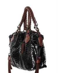 Pauric Sweeney | Black Shiny Python Overnight Top Handle | Lyst