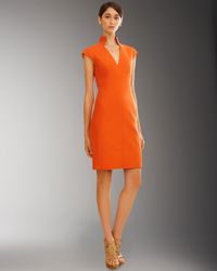 Akris | Orange Cap-sleeve Dress | Lyst