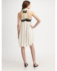 Alexander McQueen | White Iris Organza Embroidered Dress | Lyst