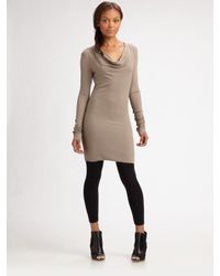 BCBGMAXAZRIA | Natural Luna Cowlneck Tunic Top | Lyst