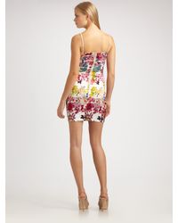 Dolce & Gabbana | Multicolor Mimosa-print Stretch Silk Dress | Lyst