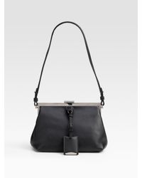 Jil Sander | Black Mini Madame Frame Shoulder Bag | Lyst