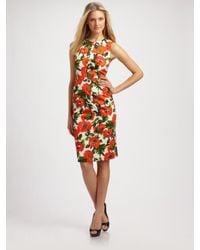 MILLY | Multicolor Colette Printed Sheath Dress | Lyst