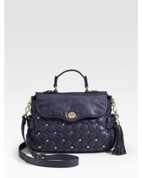 Rebecca Minkoff | Blue Casanova Circle Leather Top Handle Bag | Lyst