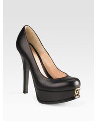 Fendi | Black Sta Platform Pumps | Lyst