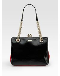 kate spade new york | Black Darcy Frame Patent Leather Shoulder Bag | Lyst