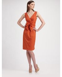 Max Mara | Orange Navale Bow Dress | Lyst
