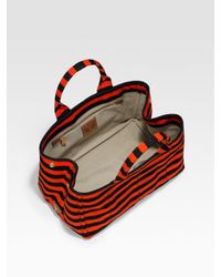 Prada | Orange Striped Tote | Lyst