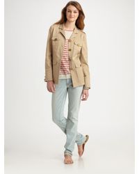 Tory Burch | Natural Owen Stretch-twill Jacket | Lyst
