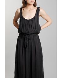 Giada Forte | Black Silk Maxi Dress in Piomb | Lyst