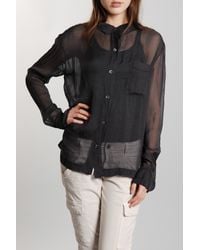 Giada Forte | Black Silk Top | Lyst