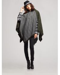 Rag & Bone | Green Northfield Hooded Poncho | Lyst