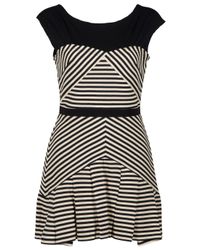 Elizabeth and James | Black Vanessa Sleeveless Stripe Dress | Lyst