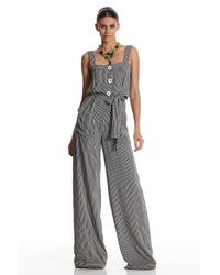 Oscar de la Renta | Gray Wide Leg Jumpsuit | Lyst