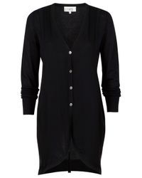 Rue du Mail | Black Long Georgette Cardigan | Lyst