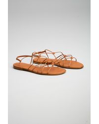 Sigerson Morrison | Brown Knotted Flat Sandal | Lyst