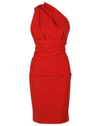 Preen By Thornton Bregazzi | Red Plaza One Shoulder Dress | Lyst