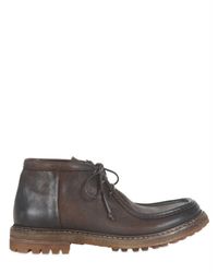 Silvano Sassetti | Brown Waxed Kudu Lace-up Shoes for Men | Lyst
