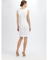 DKNY | White Stretch Spring Linen Tank Dress | Lyst