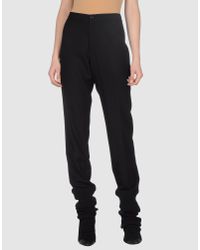 Yohji Yamamoto | Black Oversize Fit Cropped Washed Silk Pants | Lyst