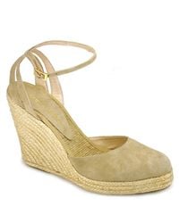 Andre Assous | Natural Muriel Suede Espadrille Wedges | Lyst