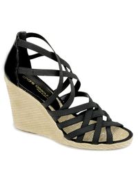 Andre Assous | Black Amparo Elasticized Fabric Espadrille | Lyst