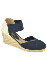 Andre Assous | Blue Anouka Elasticized Espadrille | Lyst
