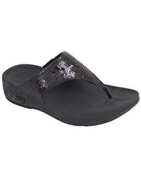Fitflop | Black Electra Sequin Thong | Lyst