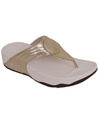 Fitflop | Metallic Walkstar Lll Leather Thong Sandals | Lyst