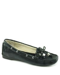 MICHAEL Michael Kors | Amber - Black Leather Moccasin | Lyst