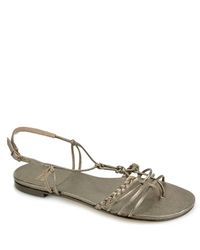 Stuart Weitzman | Labyrinth - Silver Metallic Leather Sandal | Lyst