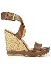 Stuart Weitzman | Brown Xray - Root Leather Wedge Espadrille | Lyst