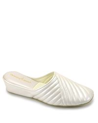 Daniel Green | Eleanor - White Leather Slipper | Lyst