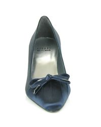 Stuart Weitzman | Blue Carnegie - Navy Satin Pump | Lyst