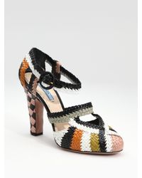 Prada | Multicolor Multi-color Woven Sandals | Lyst