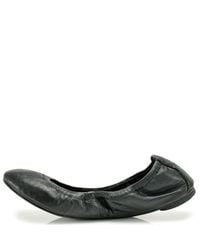Tory Burch | Eddie - Ballet Flat in Black Leather | Lyst