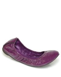 Tory Burch | Eddie - Purple Patent Leather Ballet Flat | Lyst